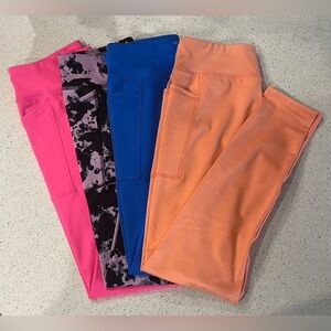 4 pairs - Active Works Core leggings - Girls 10/12